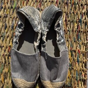 Sperry Gray and Snake Print Espadrilles